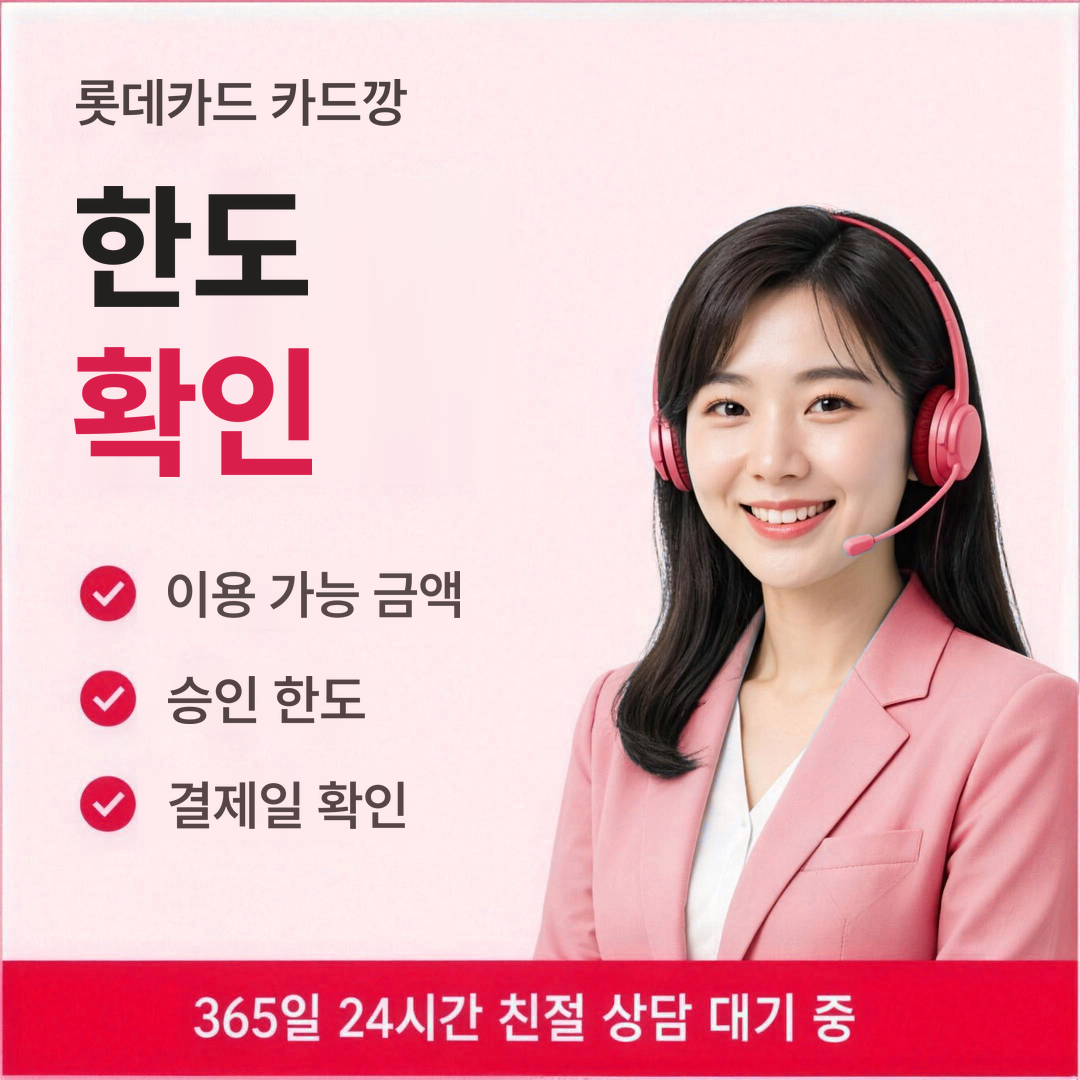 다음머니 롯데카드 카드깡 한도 확인 안내